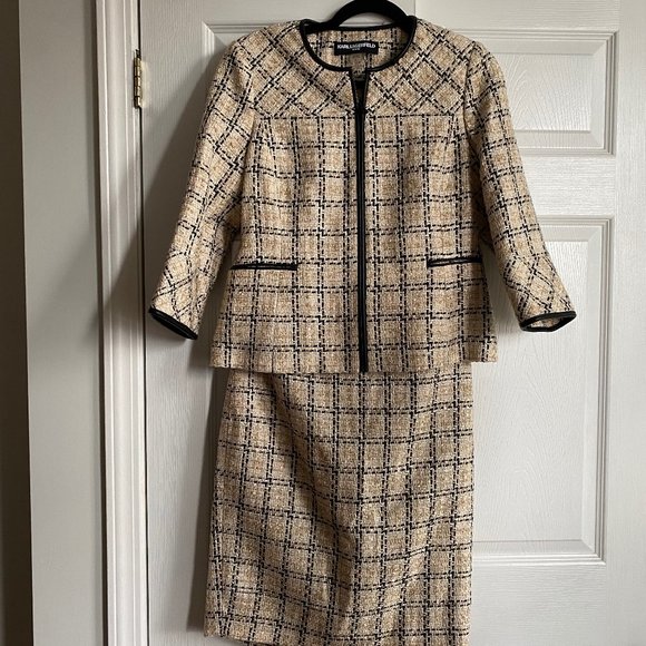 NWOT Karl Lagerfeld Paris Skirt Suit Tweed Chanel Black Blazer Sz 6 Skirt Size 4 - Picture 16 of 16